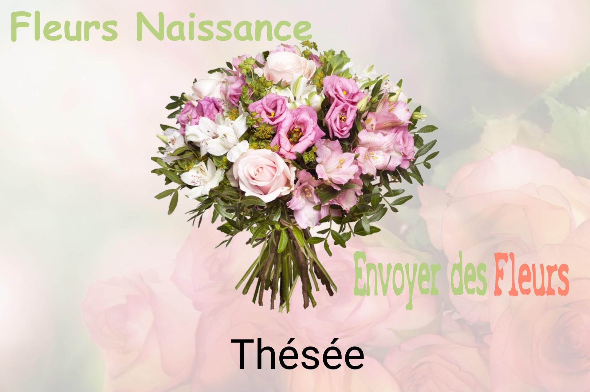 Bouquet de fleurs de naissance livré à Thésée